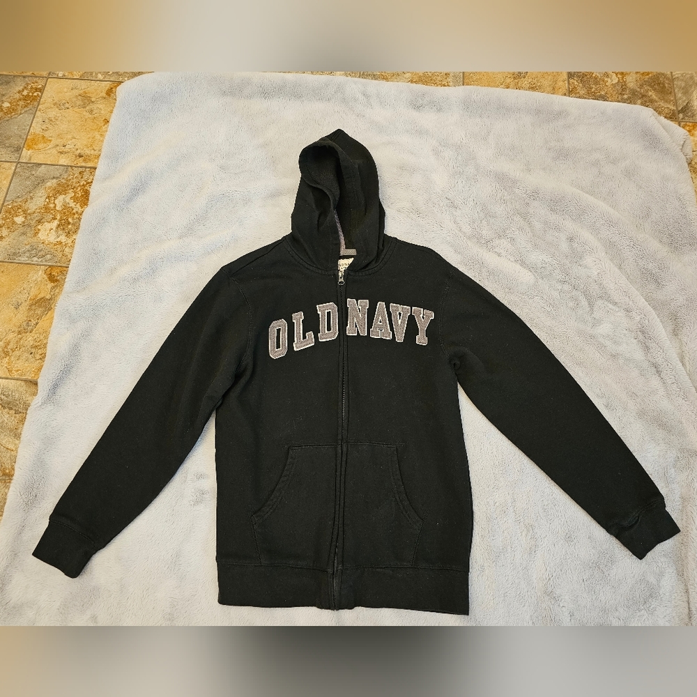 Old Navy Black/Grey Sweatshirt/Hoodie Size XL 14-16